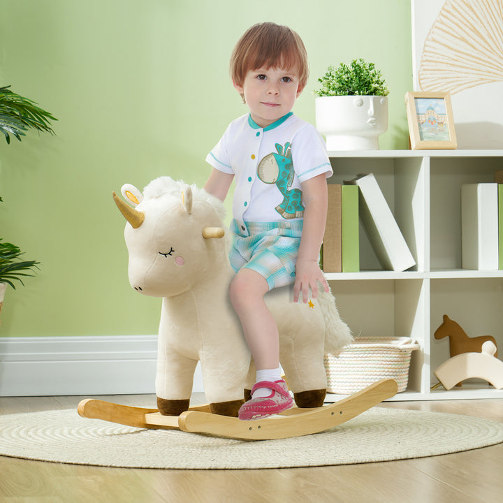 Rocking Horse with Unicorn Design