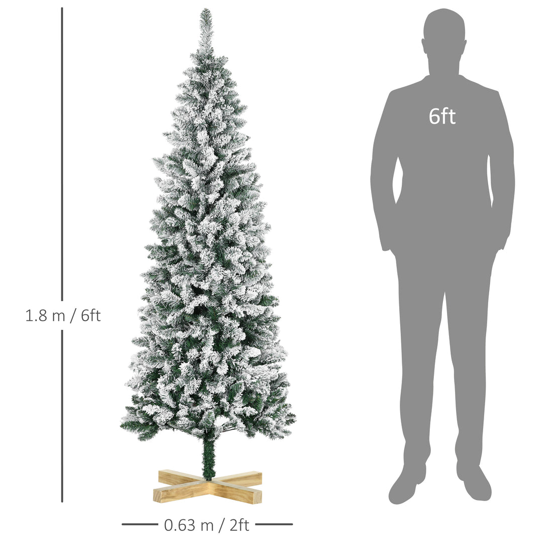 6 Foot Snow Flocked Artificial Christmas Tree