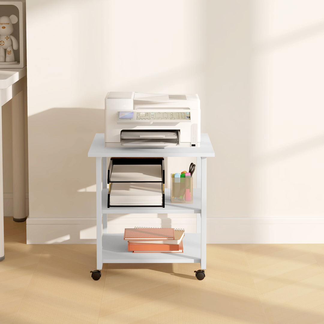 3-Tier Printer Stand w/ Storage Shelf