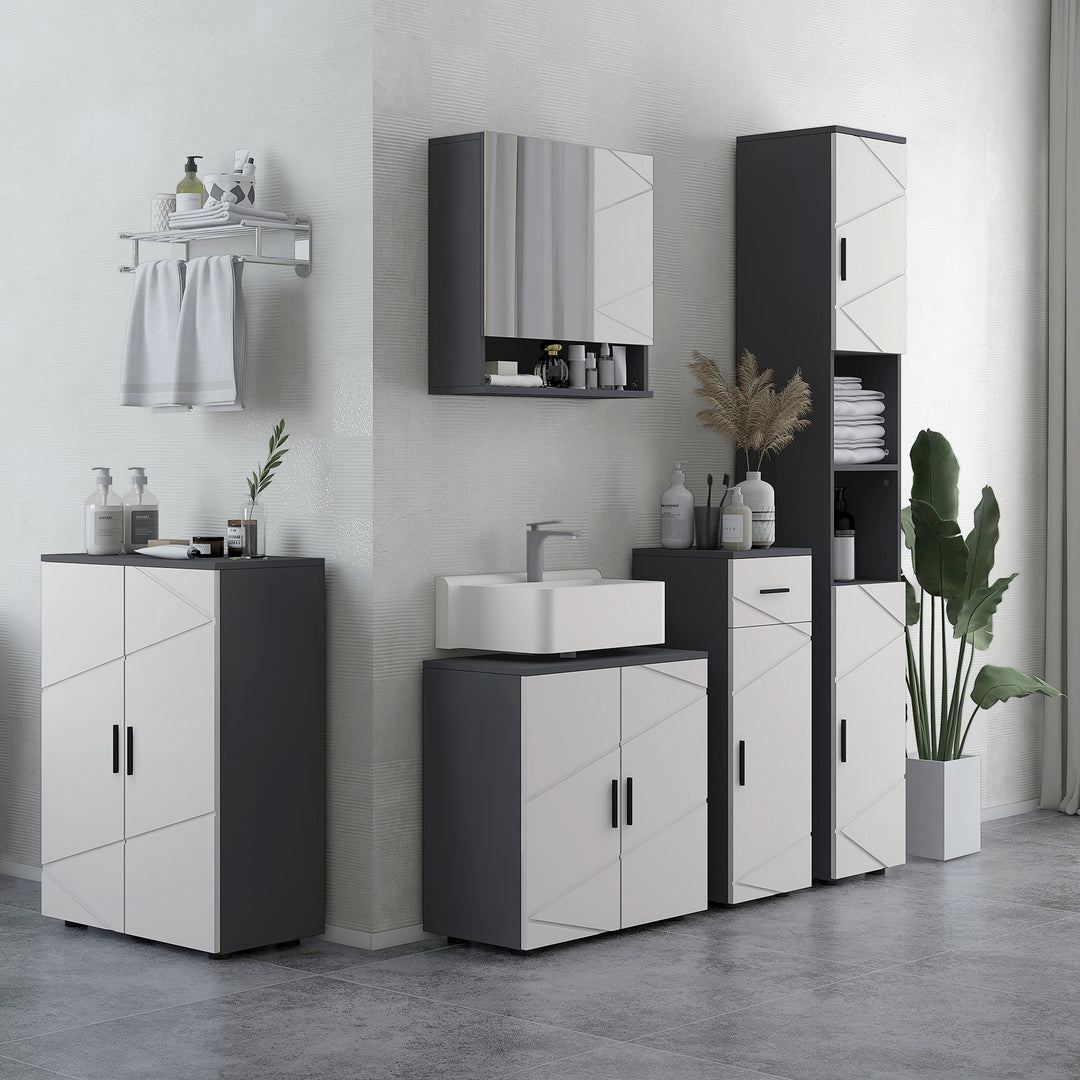 Kleankin Under Sink Cabinet, Light Grey