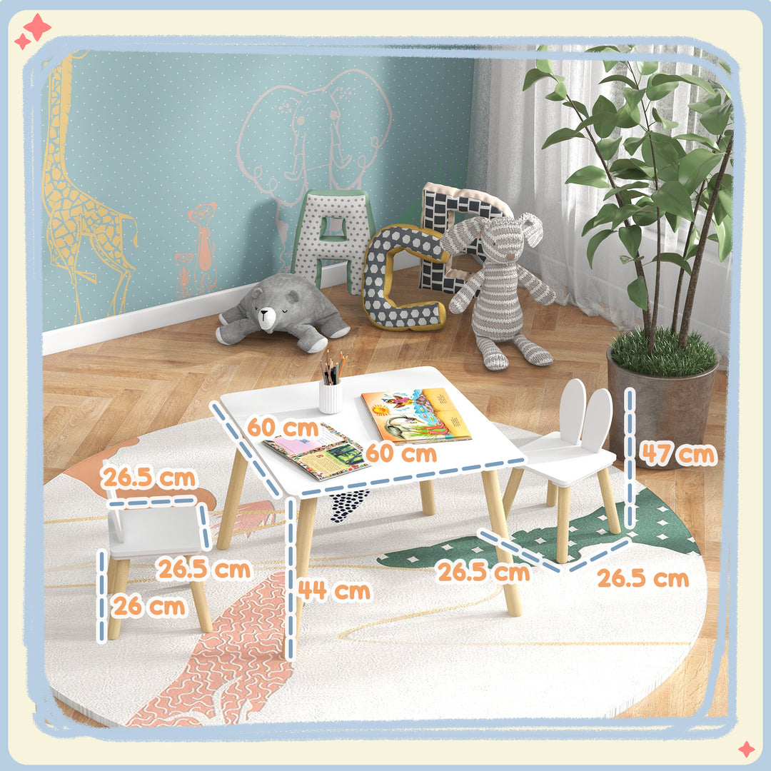 3 Pcs Toddler Table and Chair Set