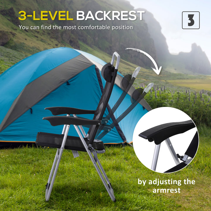 3 Piece Folding Camping Table and Chairs Set