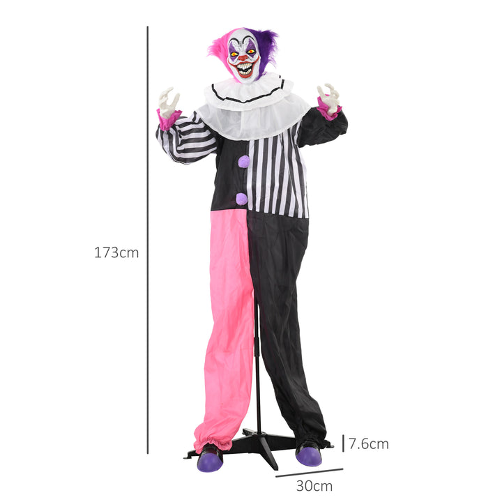 173cm 68" Laughing Clown Outdoor Halloween Decoration