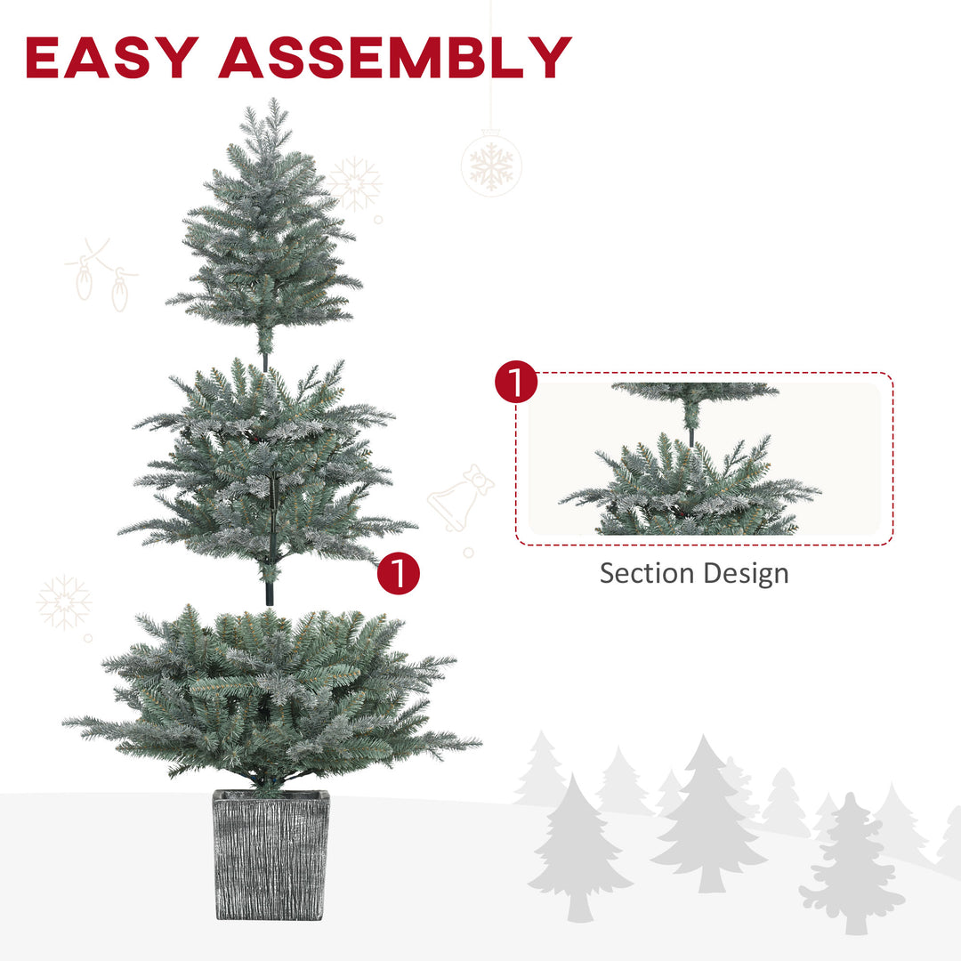 5ft Tall Artificial Christmas Tree with Realistic Branches