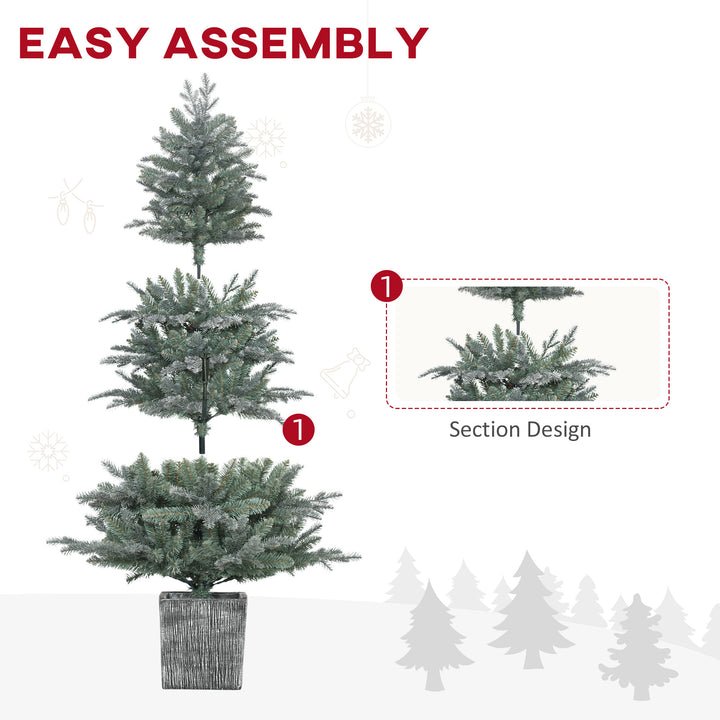 5ft Tall Artificial Christmas Tree with Realistic Branches