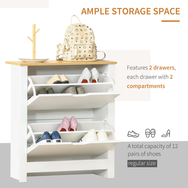 HOMCOM 12-Shoe Storage Cabinet