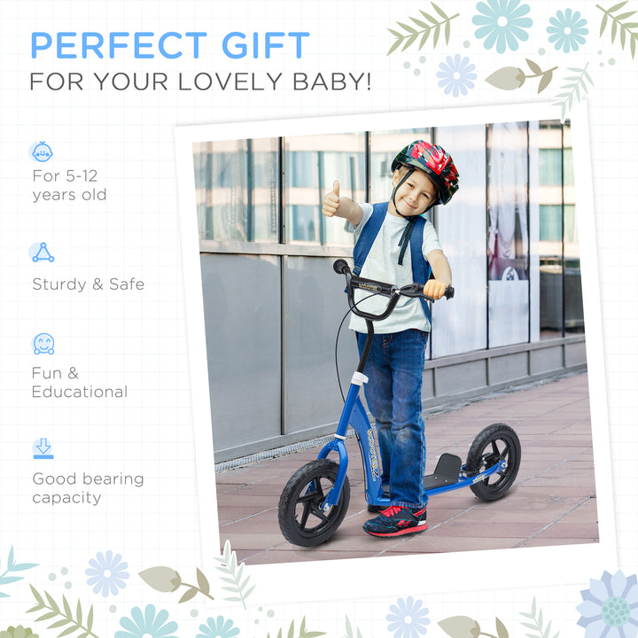 Teen Push Scooter Kids Children Stunt Scooter Bike Bicycle Ride On 12" EVA Tyres