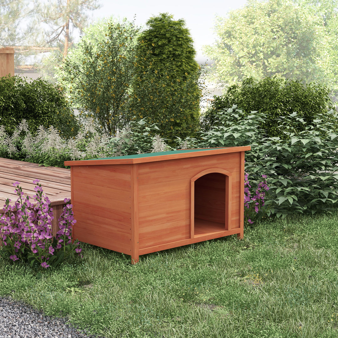 Wooden Dog Kennel: Outdoor Pet Haven with Removable Floor & Openable Roof