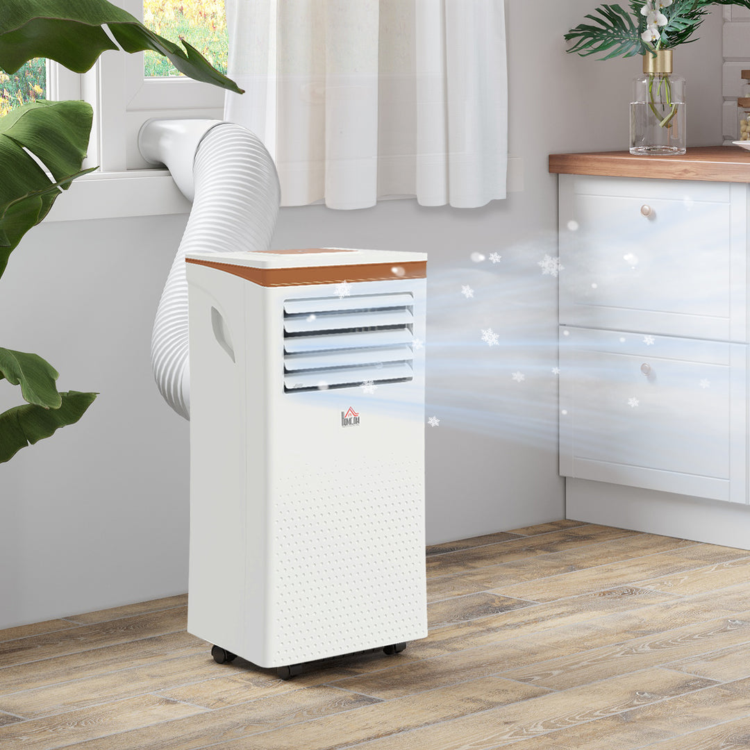 9000 BTU 4-In-1 Compact Portable Mobile Air Conditioner Unit Cooling Dehumidifying Ventilating w/ Remote LED Timer Auto Shut-Down