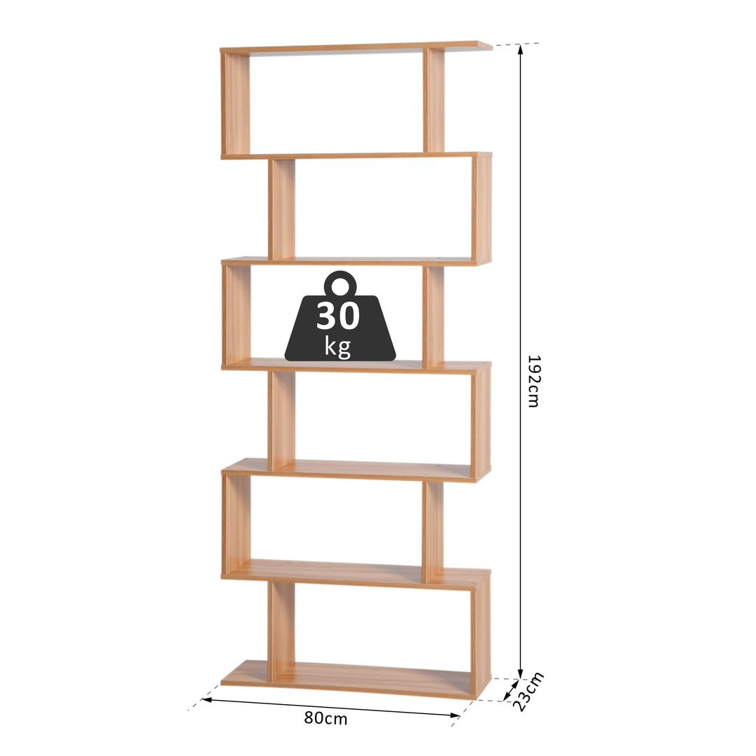 HOMCOM Wooden S-Shape Storage Unit, Maple