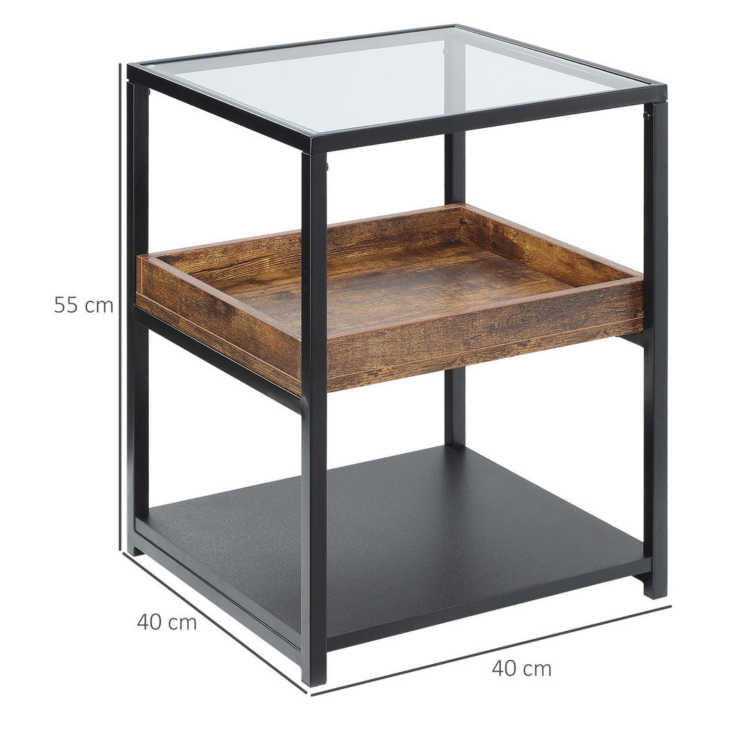 HOMCOM Industrial Side Table