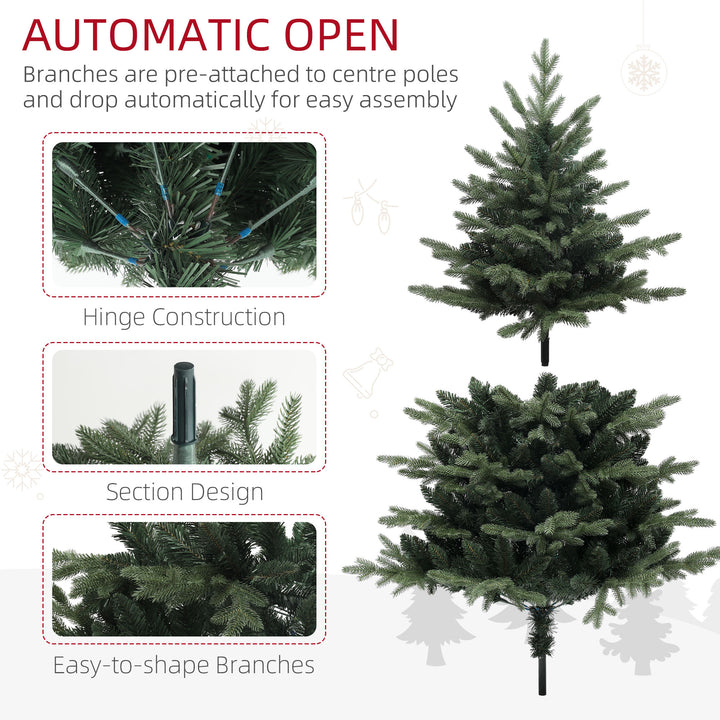 5ft Artificial Spurce Christmas Tree with 1121 Branch Tips and Foldable Steel Base