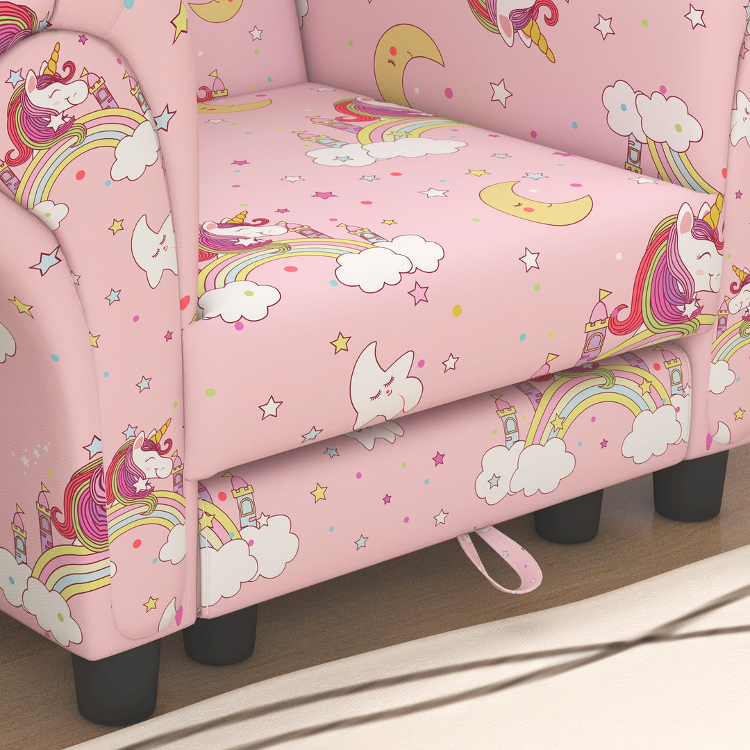 2 Piece Kids Sofa Set with Unicorn Design