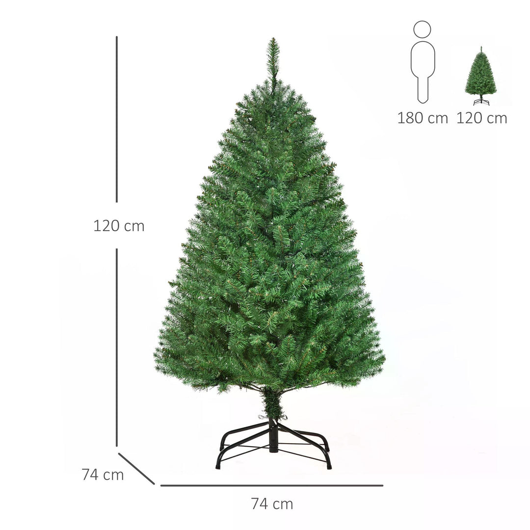 4 Feet Prelit Artificial Christmas Tree Warm White LED Light Holiday Home Xmas Decoration