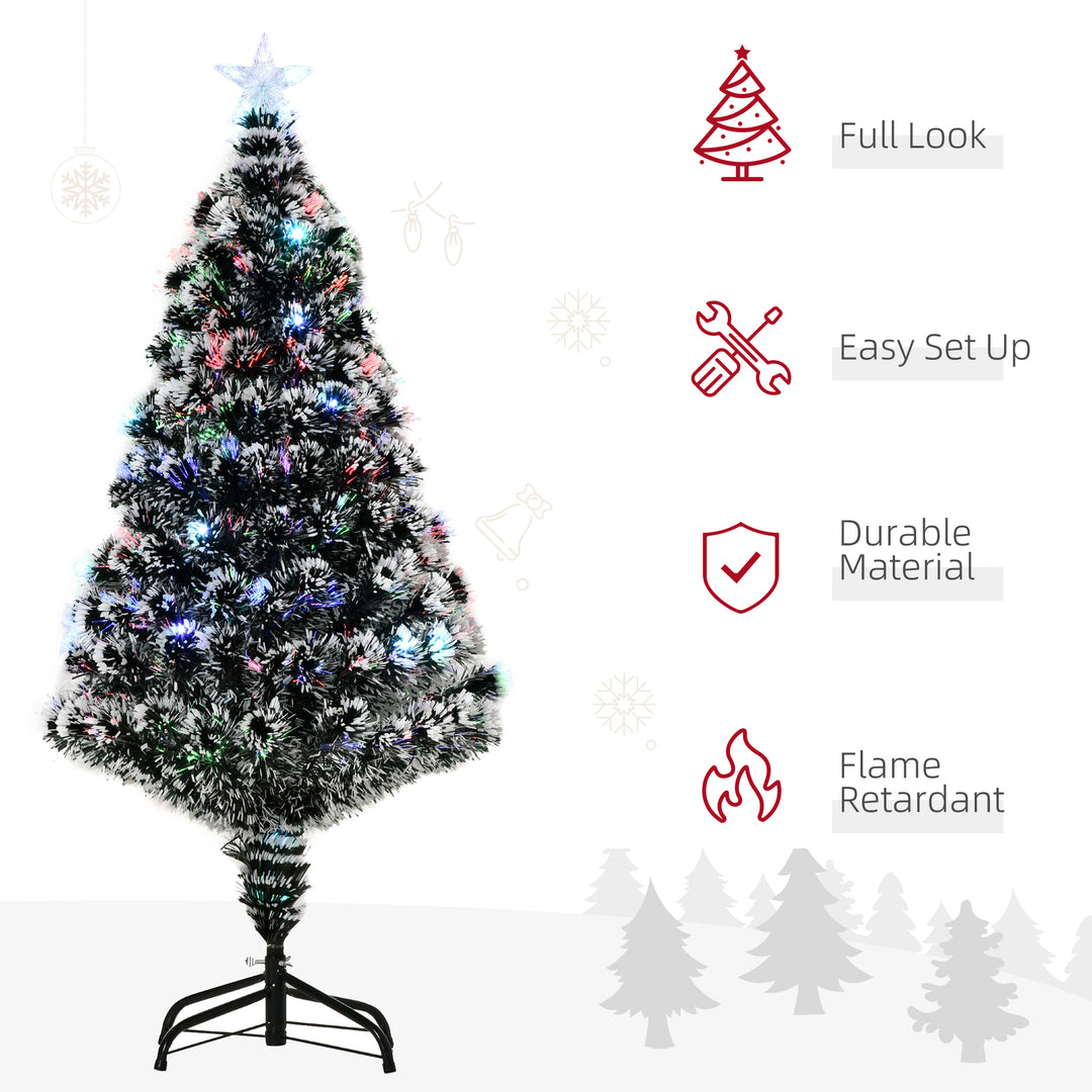 4ft 120cm Green/White Artificial Christmas Tree W/ Prelit LED