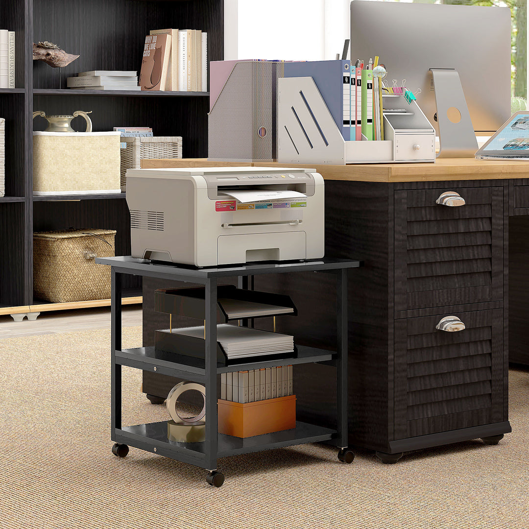 3-Tier Printer Stand with Storage Shelf