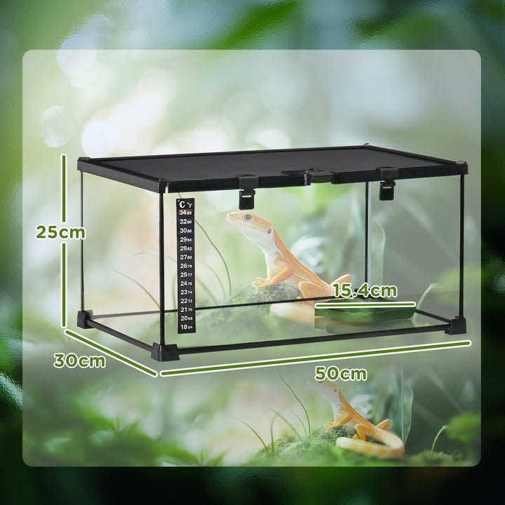 50 x 30 x 25 cm Reptile Glass Terrarium