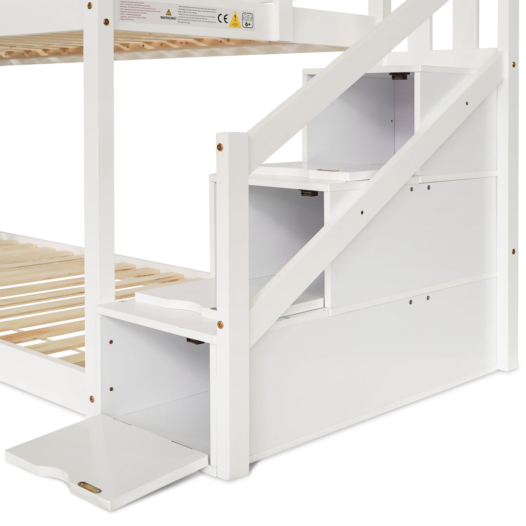 Children's Cabin Bunk Bed with Storage and Underbed Drawers