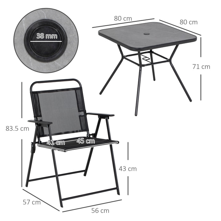 Five-Piece Metal Frame Garden Dining Set