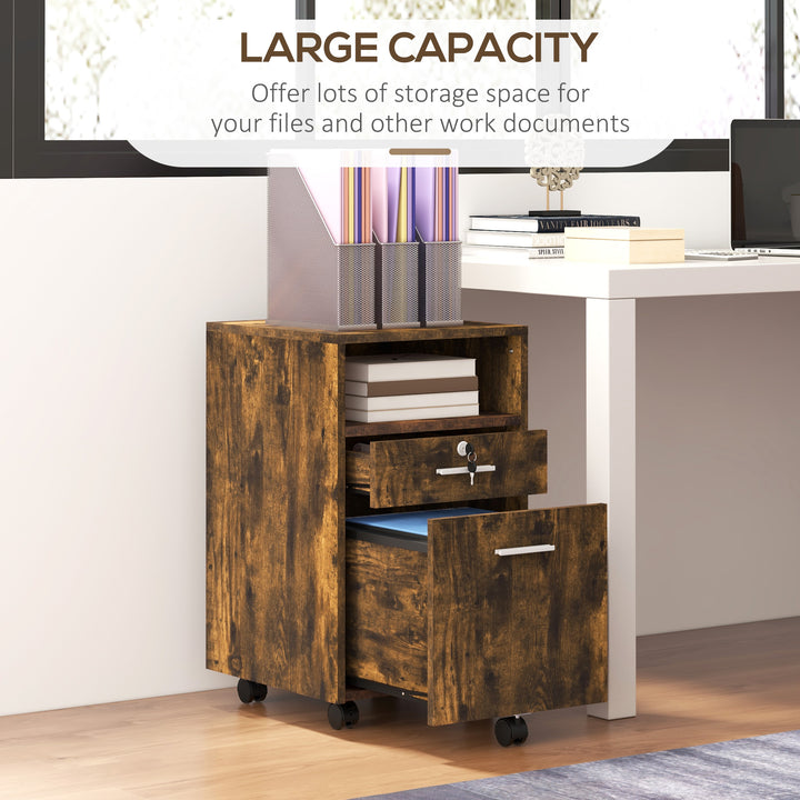 Vinsetto Lockable Filing Cabinet for Home Office