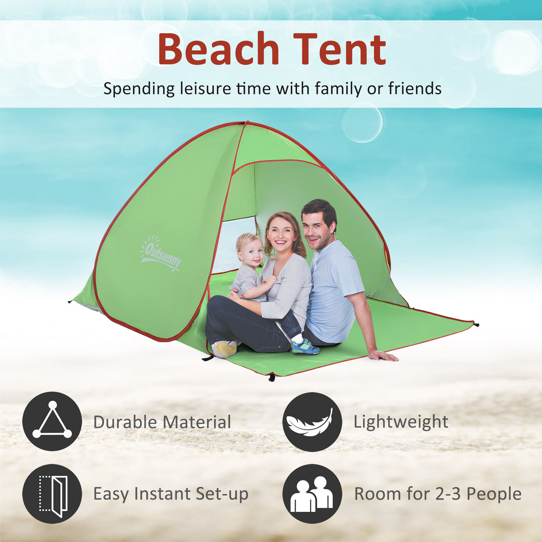 Portable Beach Haven: Instant Pop-Up Shelter for 2-3