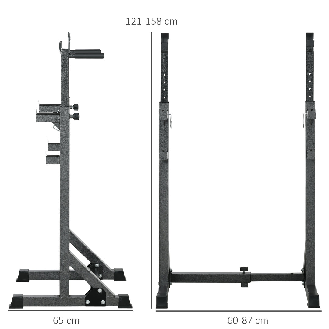 Heavy Duty Barbell Squat Rack with Dip Station