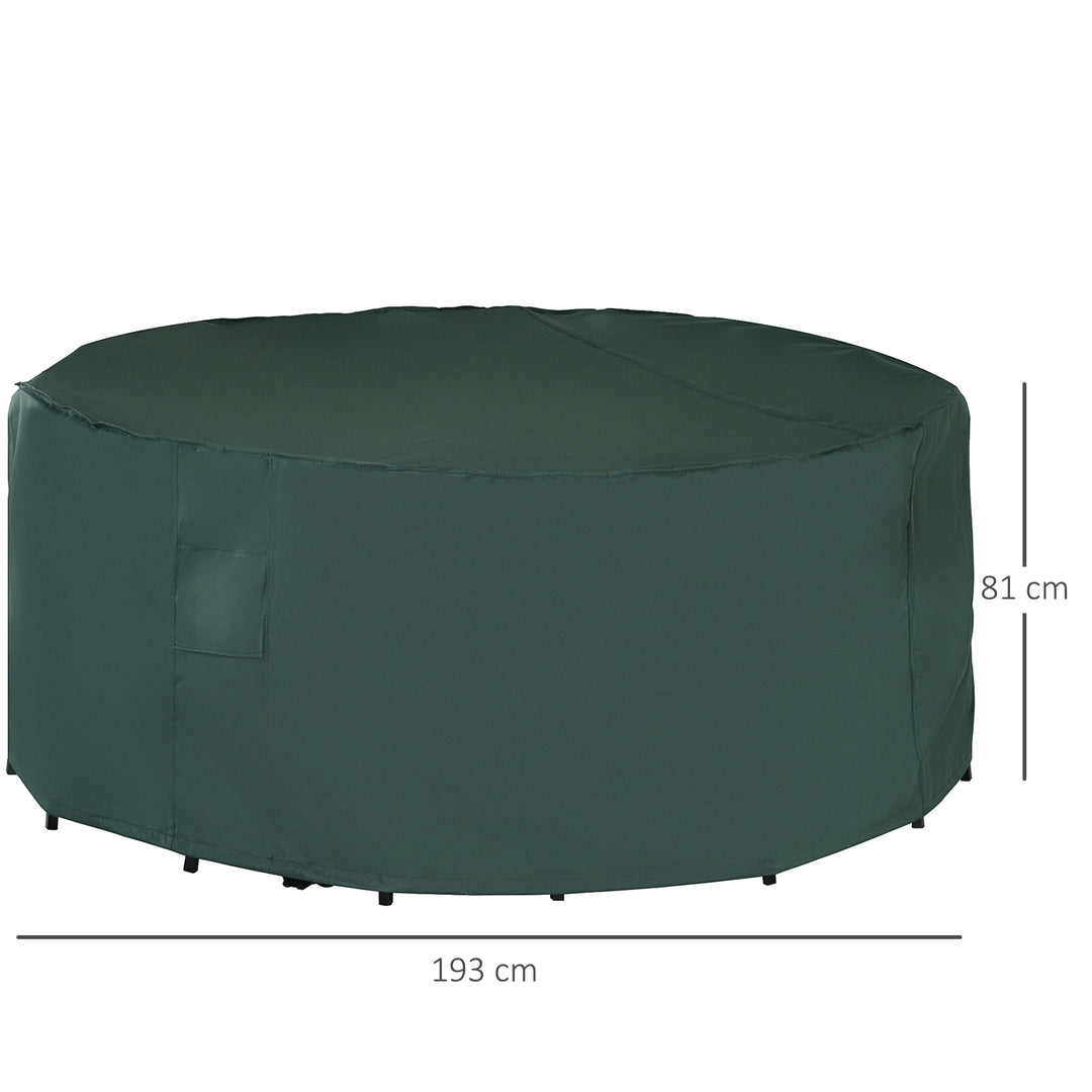 Garden Patio Large Furniture Set Round Cover 600D Oxford Waterproof Ф193 x 80H cm