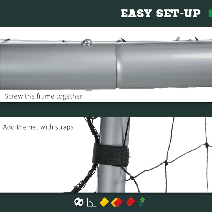 Rapid-Set Football Net: 6ft x 2ft Garden Goal with Ground Pegs