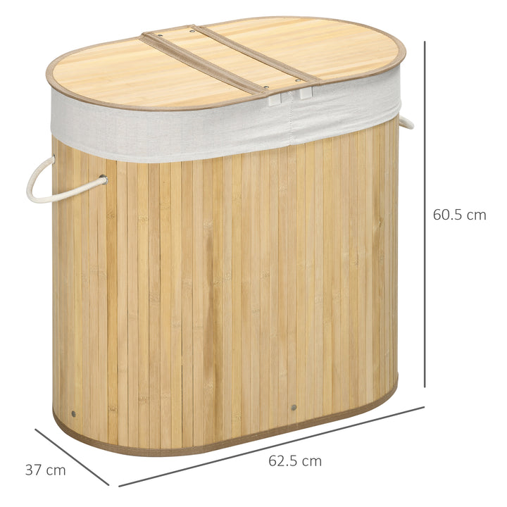 Bamboo Laundry Basket w/ Lid