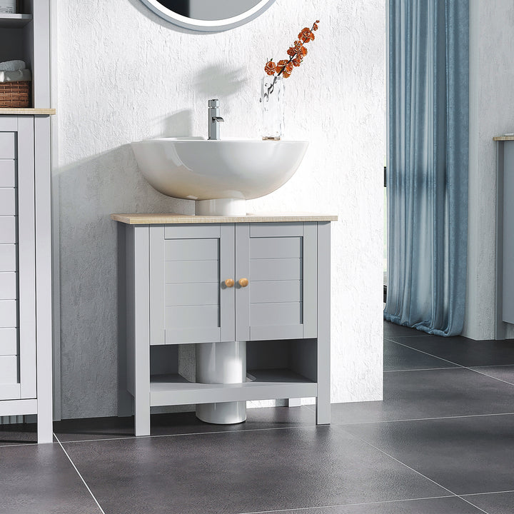 Kleankin Bathroom Vanity Unit, Grey https://www.awin1.com/pclick.php?p=36442999101&a=1765756&m=17151 Aosom Default Title