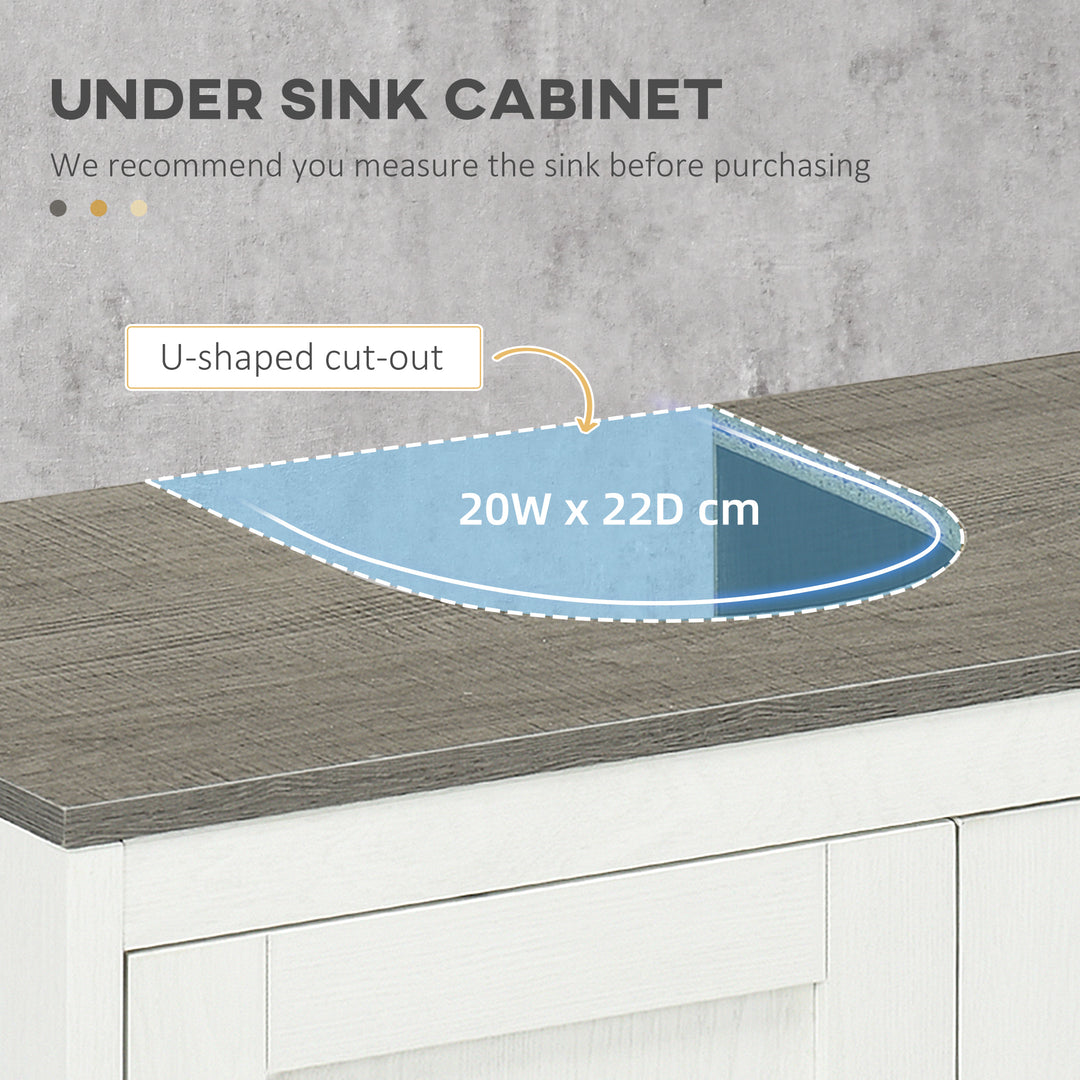 Kleankin Floor Standing Bathroom Sink Cabinet