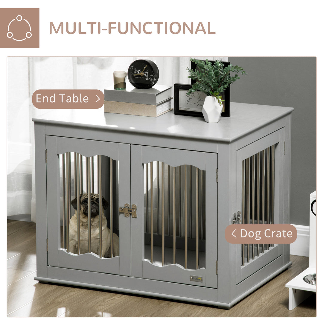 Dog Crate End Table with Three Doors