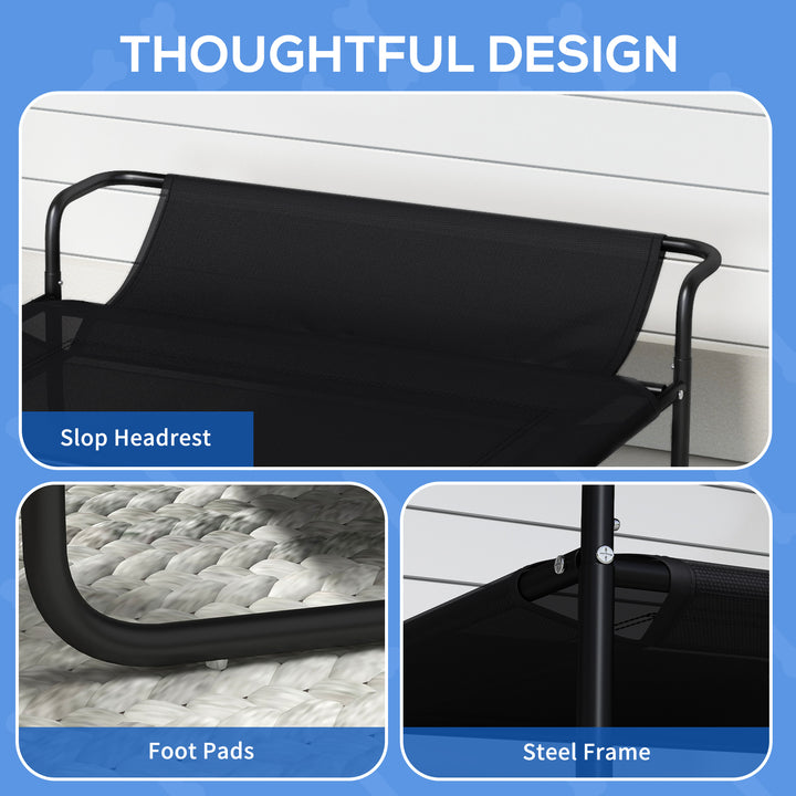 Washable Raised Pet Bed with Slope Headrest