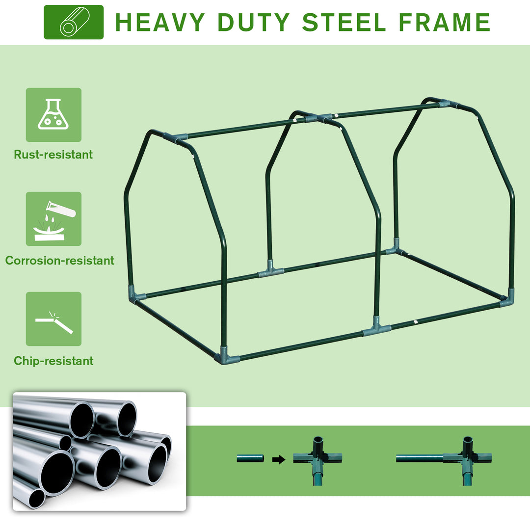 Portable Greenhouse Oasis: Mini Metal Frame with PVC Cover