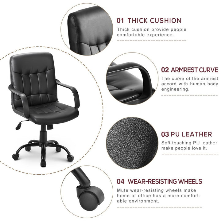 360° Swivel High Back Mesh Desk Chair, Black