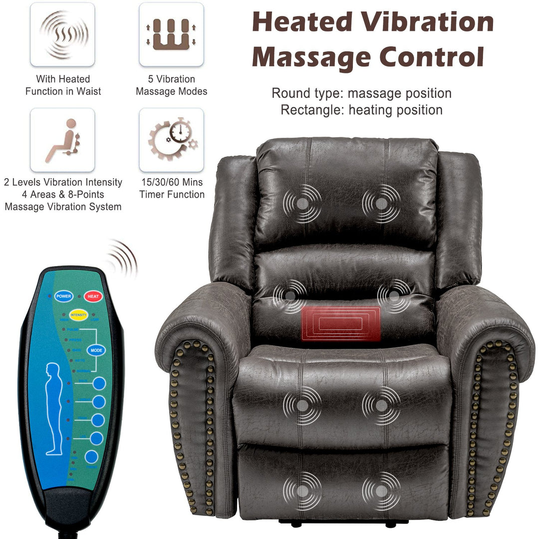 Large Power Lift Recliner Massage Chair with Heating