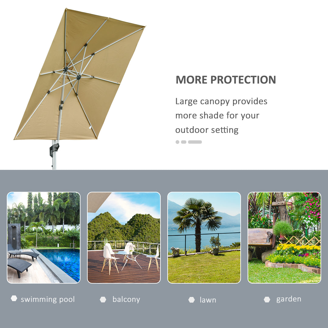 3 x 3(m) Cantilever Roma Parasol with Aluminum Frame Crank & Tilt