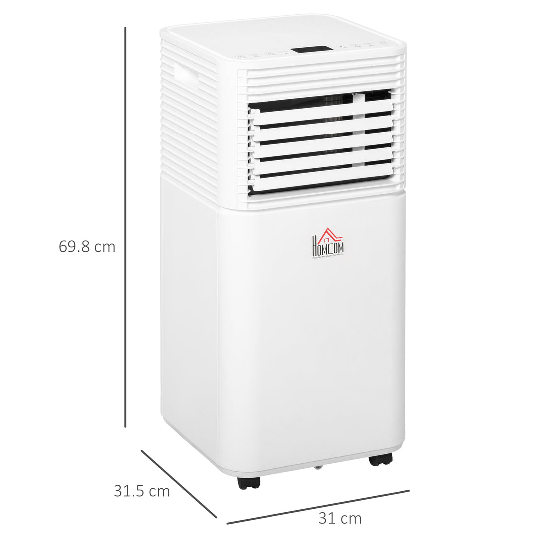 9000 BTU 4-In-1 Compact Portable Mobile Air Conditioner Unit Cooling Dehumidifying Ventilating w/ Fan Remote LED 24 Hr Timer Auto Shut-Down