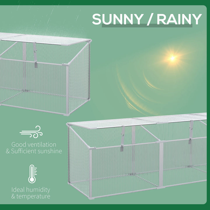 Polycarbonate Greenhouse: Aluminium Cold Frame for Flowers & Vegetables