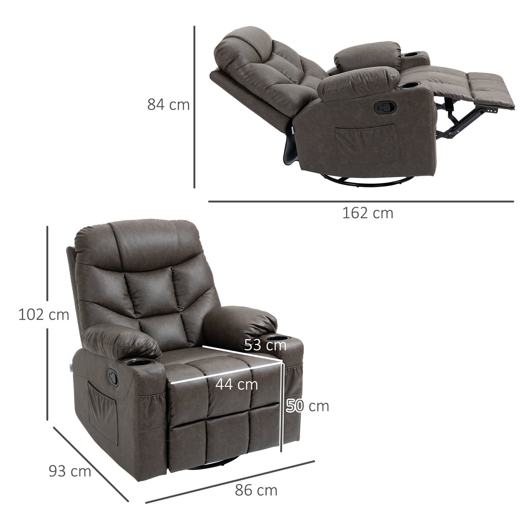 Single Leather Reclining Chair