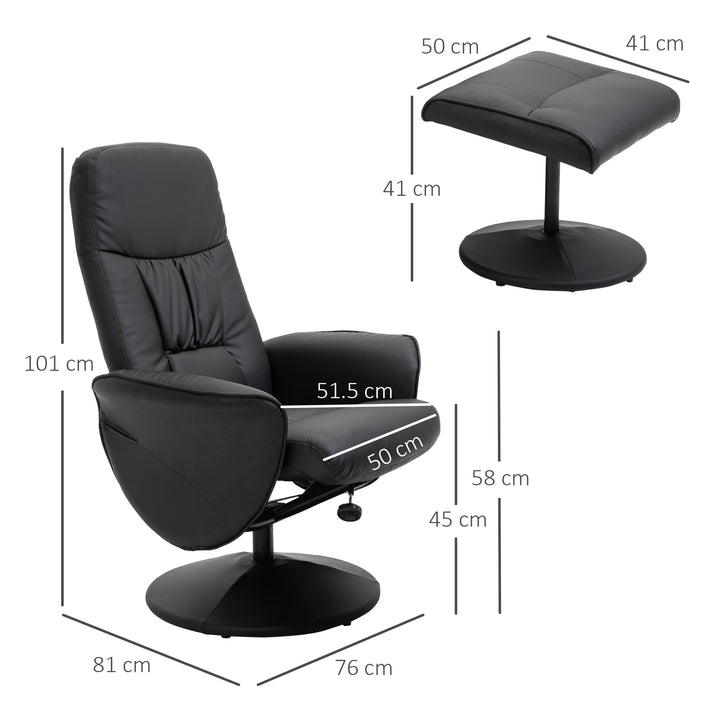 Executive Recliner Chair High Back and Footstool