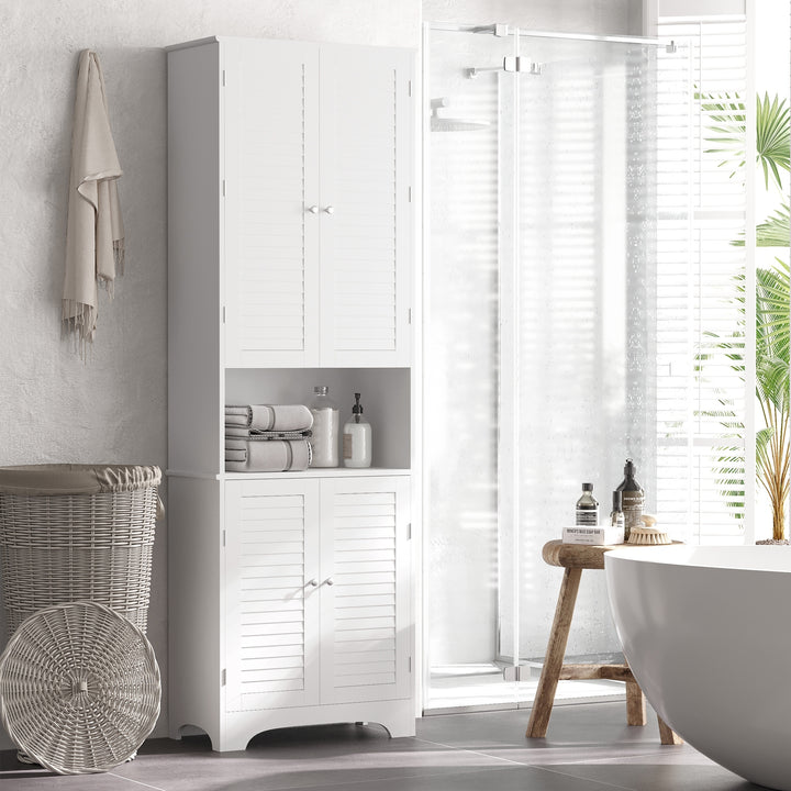 HOMCOM MDF Freestanding Bathroom Storage Cabinet