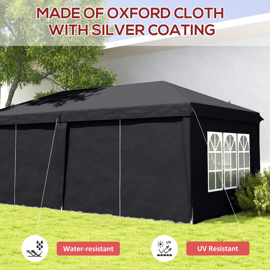 3 x 6 m Pop Up Gazebo with Sides and Windows