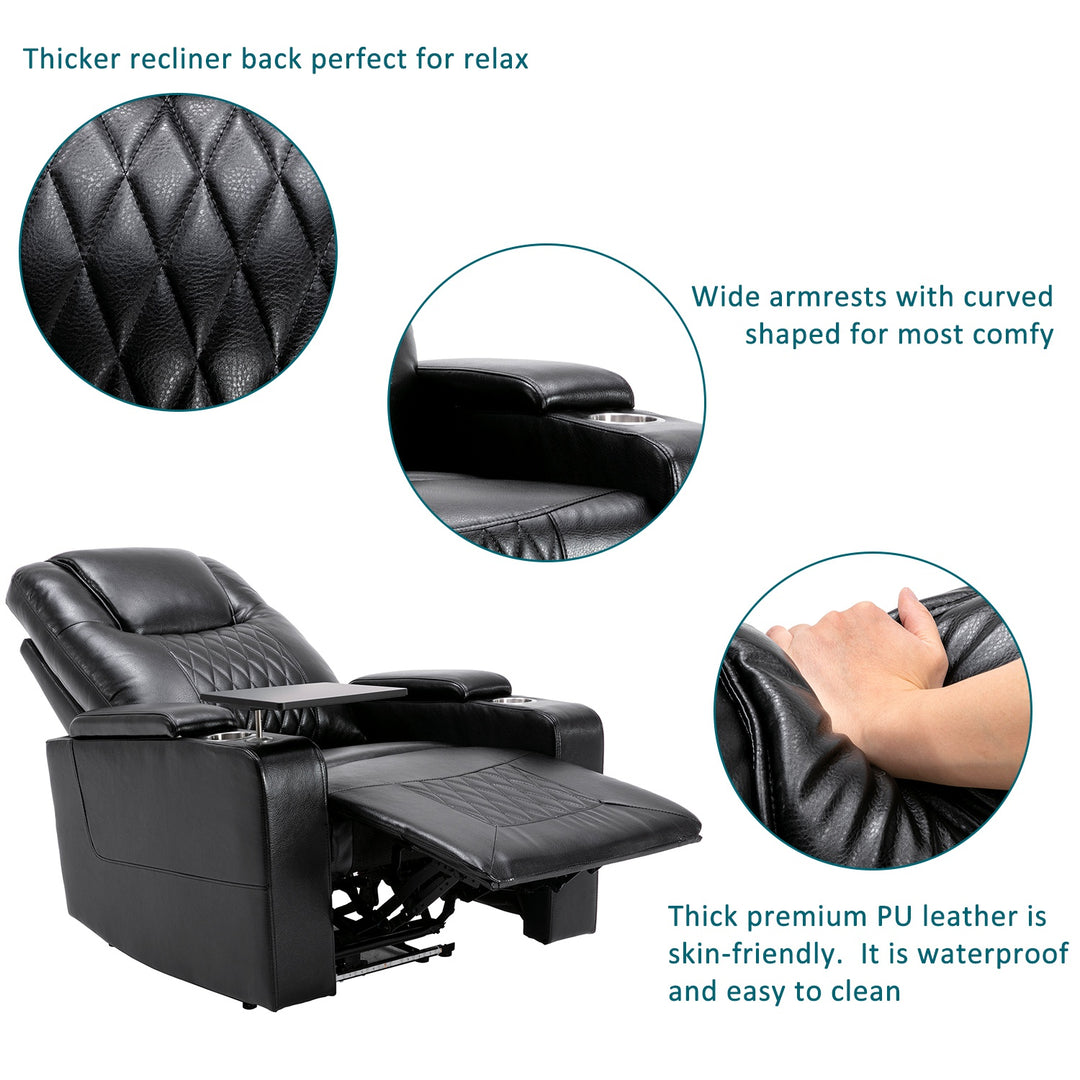 Electric Recliner Chair with Hand in-Arm Storage