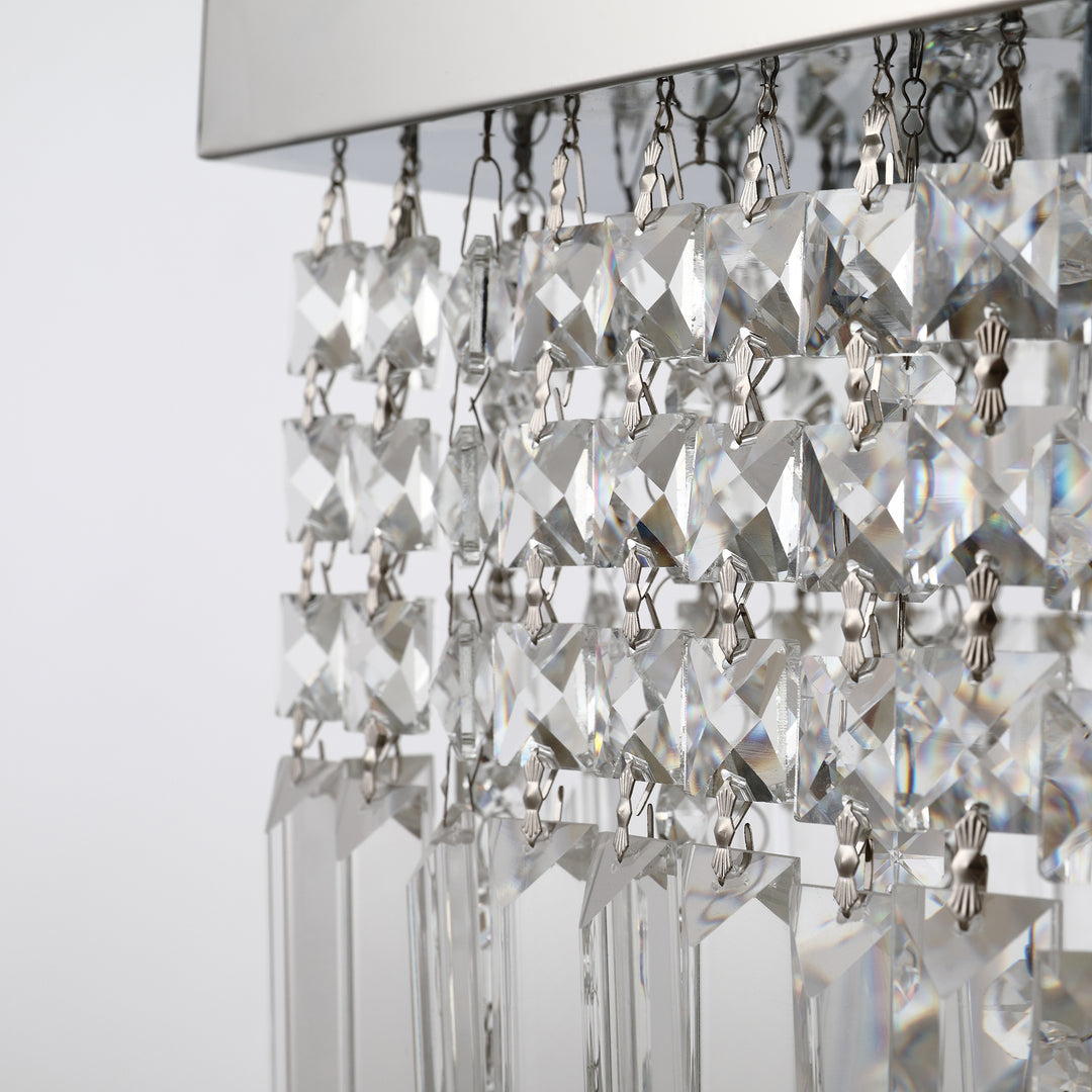 Modern Crystal Ceiling Light Square Crystal Chandelier for Living Room