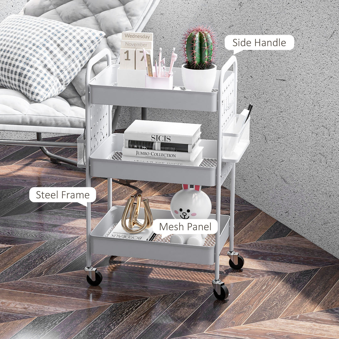 3-tier Storage Trolley on Wheels