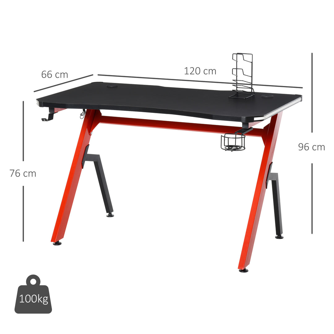 HOMCOM Ergonomic Gaming Desk