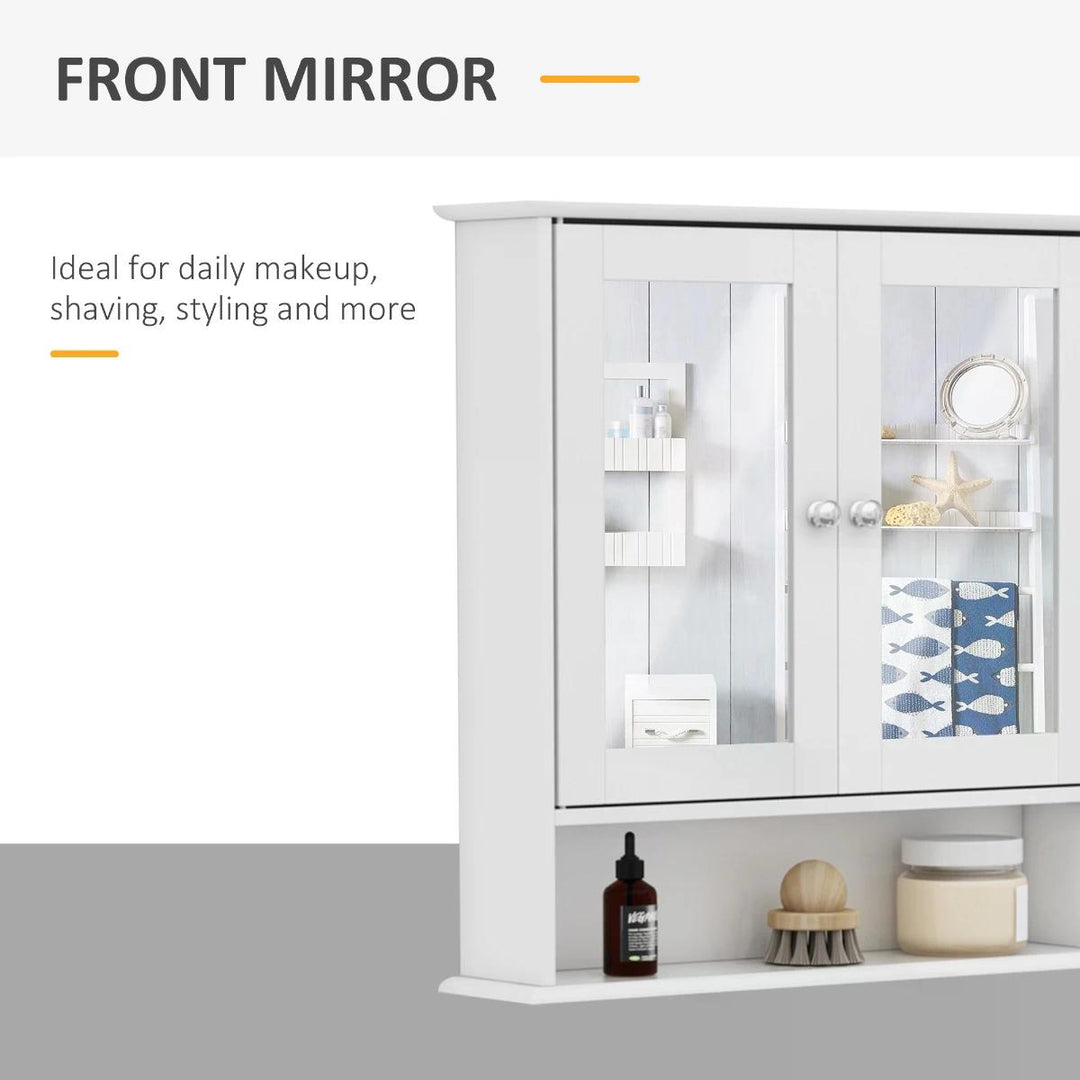 HOMCOM Bathroom Mirror with Storage, Adjustable Shelf