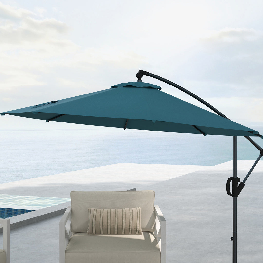 Waterproof Cantilever Parasol 3(m) with Cross Base