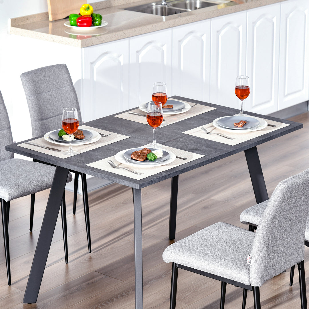 HOMCOM Rectangular Dining Table with Metal Legs